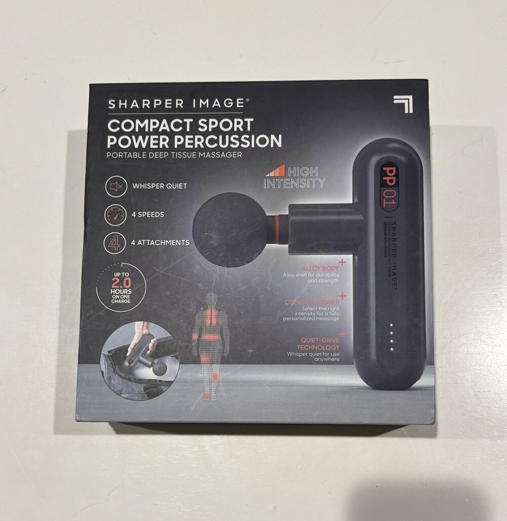 Sharper Image Compact Sport Power Percussion Deep Tissue Massager
